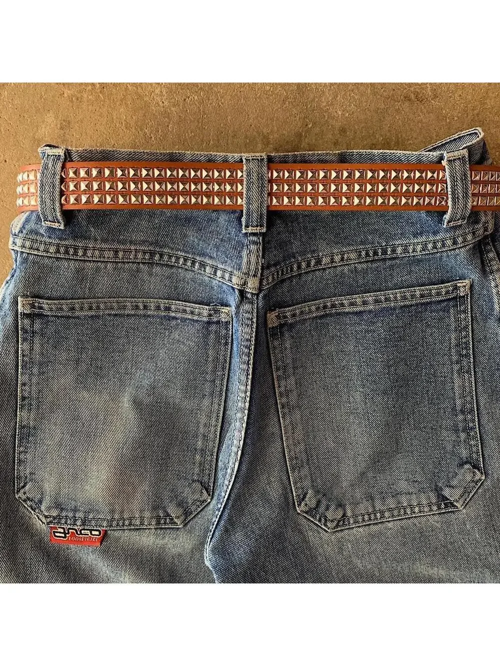 Diamond Studded brown essential belt. Y2k 2000s style. Fits a 30-36 inch waist